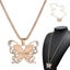 Women Fashion Gold Opal Butterfly Charm Pendant Chain Necklace Jewelry Carousel 1