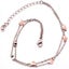 Rose Gold Women's Anklet, With Hearts And Stars, Double Chain For Women And Girl Carousel 1