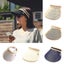 Women Summer Visors Hat Foldable Sun Protection Capcream White Carousel 2