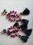 New long crystal earrings green red pink statement tassel prom wedding cocktail Carousel 3