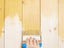 3Pcs Chalk and Wax Paint Brush Set Bristle Brushes for Acrylic Painting Blue Carousel 4