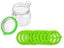10Pcs Replacement Silicone Gasket Leak Proof Seal Ring for Mason Jar Lids Green Carousel 1