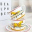 Luxurious Tea Cup Set of 2 Vintage Art Bone China Ceramic Tea Coffee Carousel 5