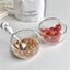 Wudruncy Glass Bowl Letter Pattern Glass Yogurt Cup 12oz/350ml Cereal Carousel 6