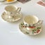 French Vintage Porcelain Strawberry Cup And Saucer British Court Carousel 3