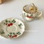 French Vintage Porcelain Strawberry Cup And Saucer British Court Carousel 6