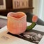 Wudruncy Korean Hand-painted Tulip Cup Embossed Mug Girl Heart Carousel 5