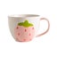 Wudruncy Cute Pink Strawberry Tumbler Cup Ceramic Dessert Cup Girl Carousel 1