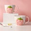 Wudruncy Cute Pink Strawberry Tumbler Cup Ceramic Dessert Cup Girl Carousel 2