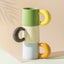 Wudruncy Nordic Contrast Color Curved Moon Cup Coffee Ceramic Mug Carousel 2