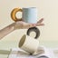 Wudruncy Nordic Contrast Color Curved Moon Cup Coffee Ceramic Mug Carousel 3