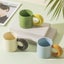 Wudruncy Nordic Contrast Color Curved Moon Cup Coffee Ceramic Mug Carousel 4