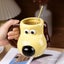Wudruncy Cute Boss Dog Ceramic Mug Funny Cartoon Coffee Cup Large Carousel 6