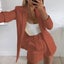 autumn and winter solid color lapel slim office lady cardigan Carousel 7