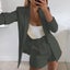 autumn and winter solid color lapel slim office lady cardigan Carousel 1