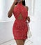 wsevypo Backless Tie Up Short Wrap Bodycon Sundress Women Sexy Cross Carousel 4