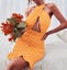 wsevypo Backless Tie Up Short Wrap Bodycon Sundress Women Sexy Cross Carousel 9