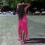 Women Sexy Mesh See Through Dress Y2K Rose Red Ruffles Bodycon Midi Carousel 6