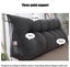 120CM Cotton Linen Filled Triangular Wedge Bed Cushion-Black Gray Carousel 1