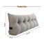 120CM Cotton Linen Filled Triangular Wedge Bed Cushion-Black Gray Carousel 6