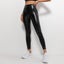 Sexy PU Leather Leggings Women's High Waist Elastic Hip Lifting Shiny Carousel 1