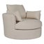 Austin Swivel Linen Snuggle Armchair Beige Carousel 4