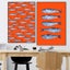 Colorful Sardine Lobster Fish Ocean Animal Poster Canvas Painting Carousel 3