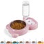 Dog Cat Bowls Pet Water Food Bowl Set with Auto Dispenser Bottle Detachable for Carousel 1