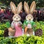 Year Easter Straw Easter Rabbit Decoration with Clothes Happy Easter Carousel 1