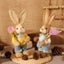 Year Easter Straw Easter Rabbit Decoration with Clothes Happy Easter Carousel 3