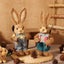 Year Easter Straw Easter Rabbit Decoration with Clothes Happy Easter Carousel 5