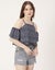 Moomaya Women Printed Off Shoulder Viscose Top, Ruffled Summer Crop Carousel 4