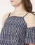 Moomaya Women Printed Off Shoulder Viscose Top, Ruffled Summer Crop Carousel 5