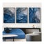 Blue Gold Marble Set Of 3 Black Frame Canvas Wall Art Carousel 4