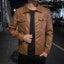 Mens Streetwear Leather Coat Spring Autumn Fashion Motorcycle Causal Carousel 5