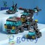 123Pcs 6 In 1 Mini SWAT Police Truck Model Building Blocks Helicopter Car Carousel 6