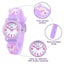 3D Cartoon Kids Waterproof Silicone Watch for 3-10 Year -Light Purple Carousel 3