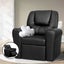 Keezi Kids Recliner Chair Black Pu Leather Sofa Lounge Couch Children Armchair Carousel 6