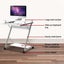 Artiss Metal Pull out Table Desk - White Carousel 6