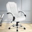 Artiss Office Chair Gaming Computer Chairs Executive Pu Leather Seating White Carousel 7