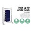 Devanti Electric Heated Towel Rail Rails Warmer Rack Aluminium Bar Bathroom Carousel 5