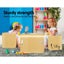 Keezi 3 Pc Nordic Kids Table Chair Set Beige Desk Activity Compact Children Carousel 5