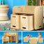 Keezi 3 Pc Nordic Kids Table Chair Set Beige Desk Activity Compact Children Carousel 7