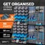 Giantz 88 Parts Wall-mounted Storage Bin Rack Tool Garage Shelving Organiser Box Carousel 3