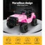 Rigo Kids Ride on Car Electric 12v Car Toys Jeep Battery Remote Control Pink Carousel 4