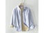 Winter Fashion Stripe Fleece Lined Male Long Sleeve Lapel Cotton Tops Carousel 1