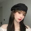 Cotton Women Berets Winter Hats Vintage French Plaid Top Military Cap Carousel 2