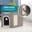 Cat Cave for Pet Cat House with Hanging Ball and Scratch Pad-Gray Carousel 5