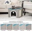 Cat Cave for Pet Cat House with Hanging Ball and Scratch Pad-Gray Carousel 7