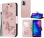 Redmi 10 5g PU leather wallet case embossed twin butterfly RG Carousel 1